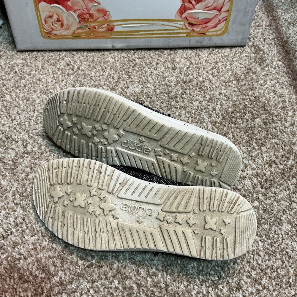 Hey Dude Charcoal and Cream Women's Loafers - Picture 6 of 6